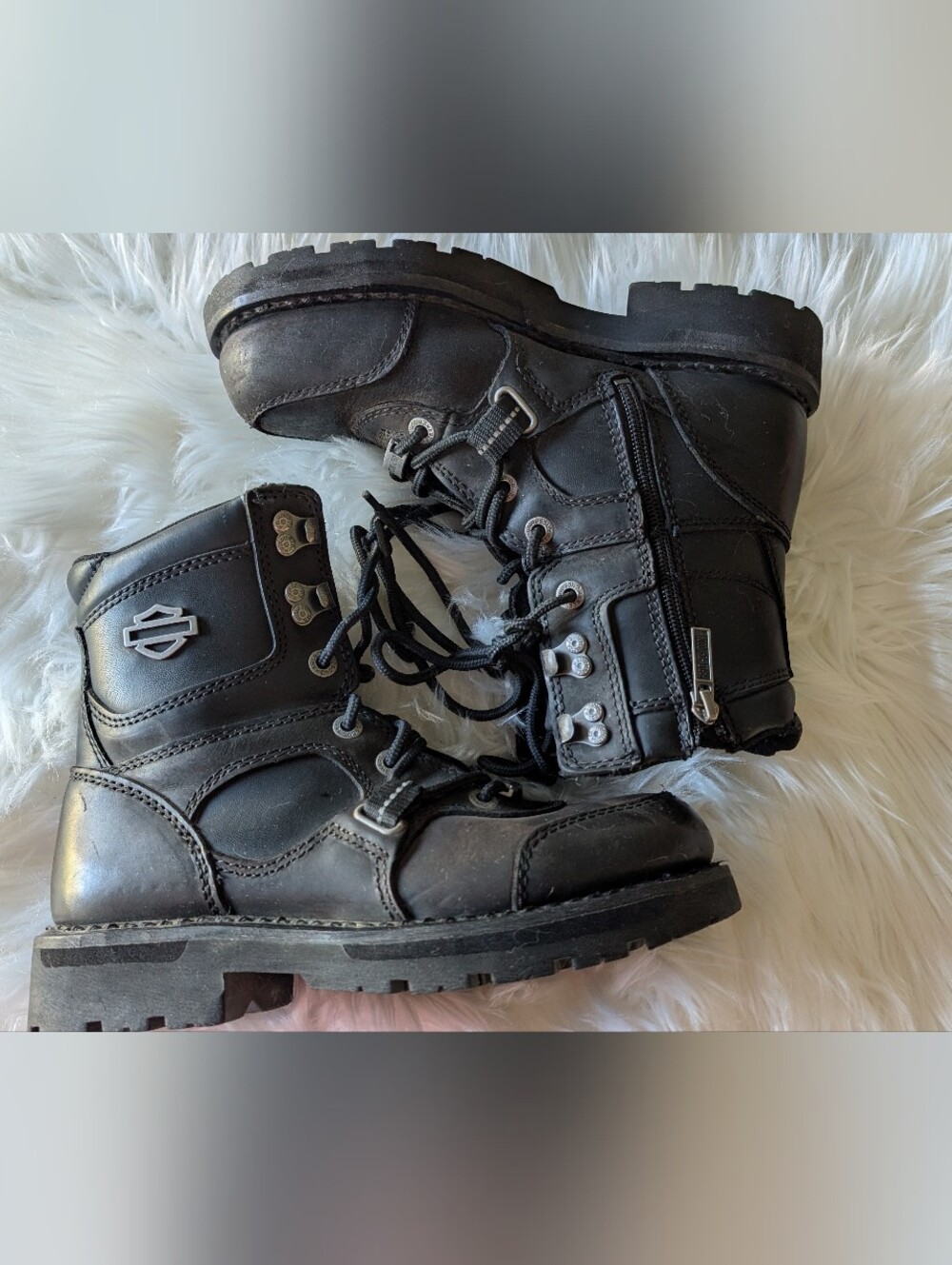Harley-Davidson Women's Black Leather Motorcycle Boots